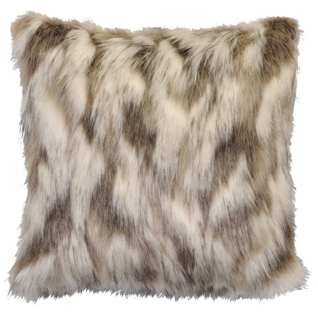 Luxury Faux Tibetan Fox Fur Throw Pillow - Made in the USA - Your Western Decor
