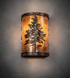 Mahogany Bronze Tamarack Wall Sconce Front - Made in the USA - Your Western Decor