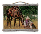 Mans Best Friend Canvas Wall Scroll - Your Western Decor