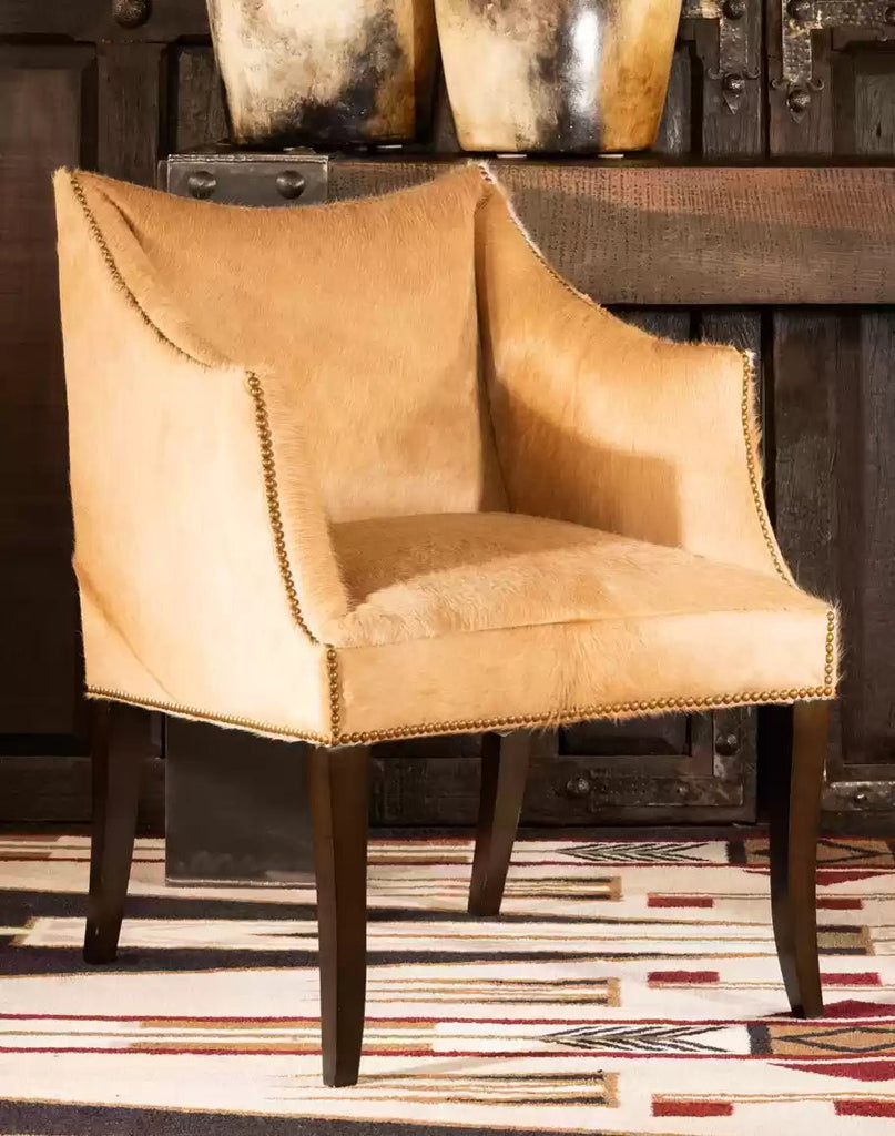 American made McCoy Champagne Cowhide Chair - Your Western Decor