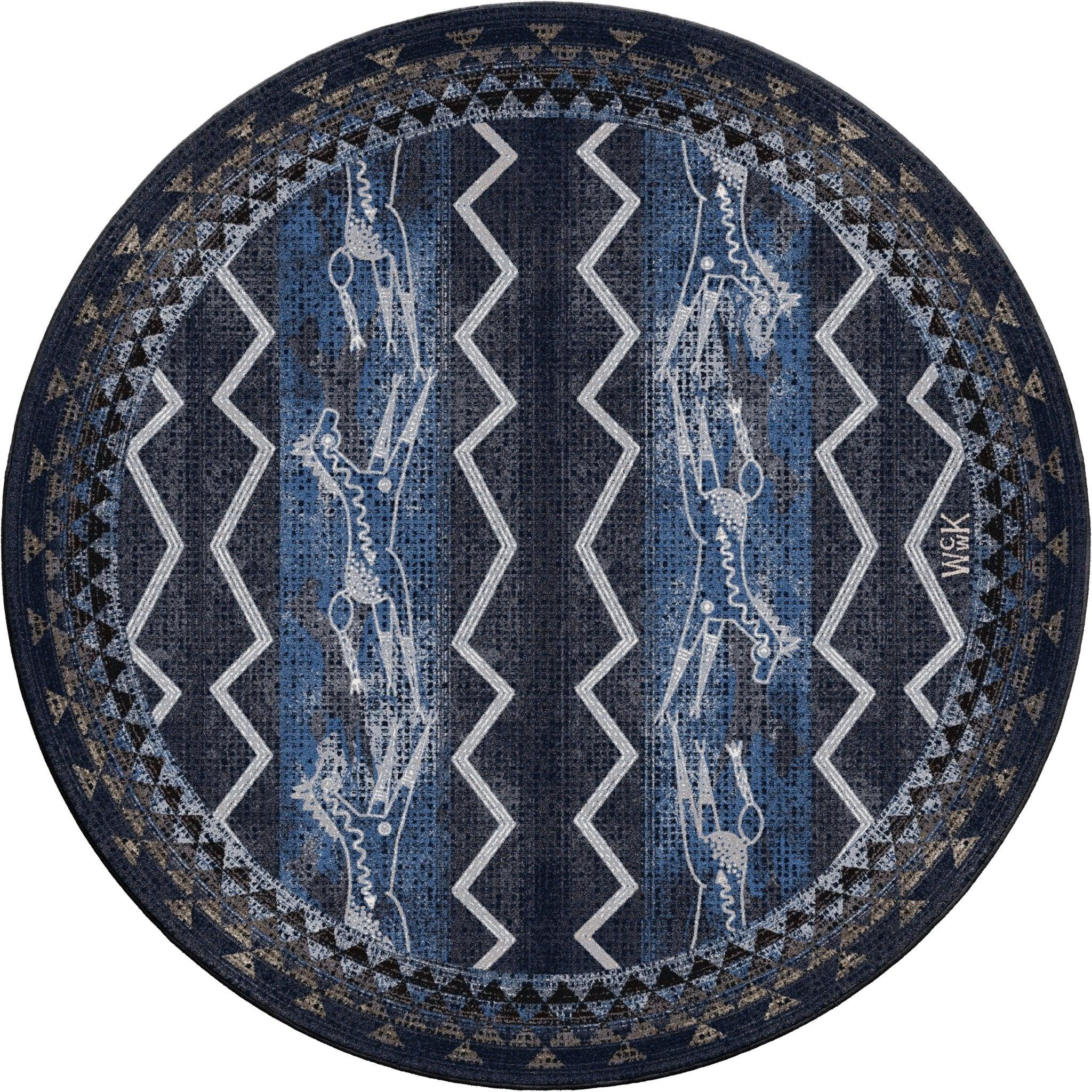 Midnight Plains Speak Rug Collection Round Rug - Your Western Decor