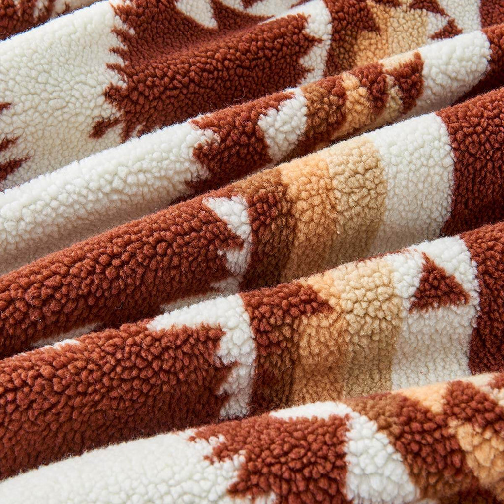 Fireside Outdoor Blanket Mocha Detail - Your Western Decor