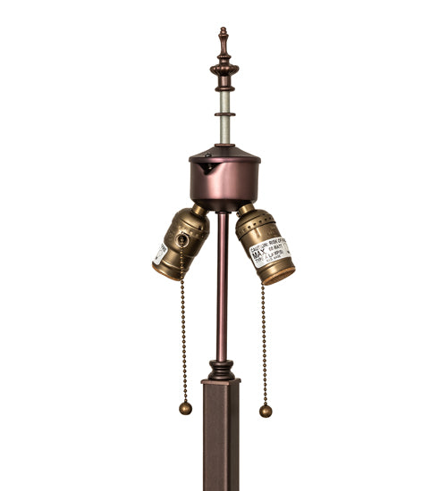 Moose Creek floor lamp dual bulb sockets with pull chains in mahogany bronze finish