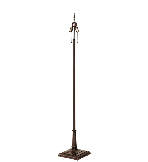 Moose Creek floor lamp full view without shade highlighting mahogany bronze base and structure