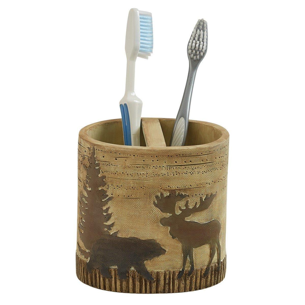 Moose in the Mountains Toothbrush Holder | Your Western Decor