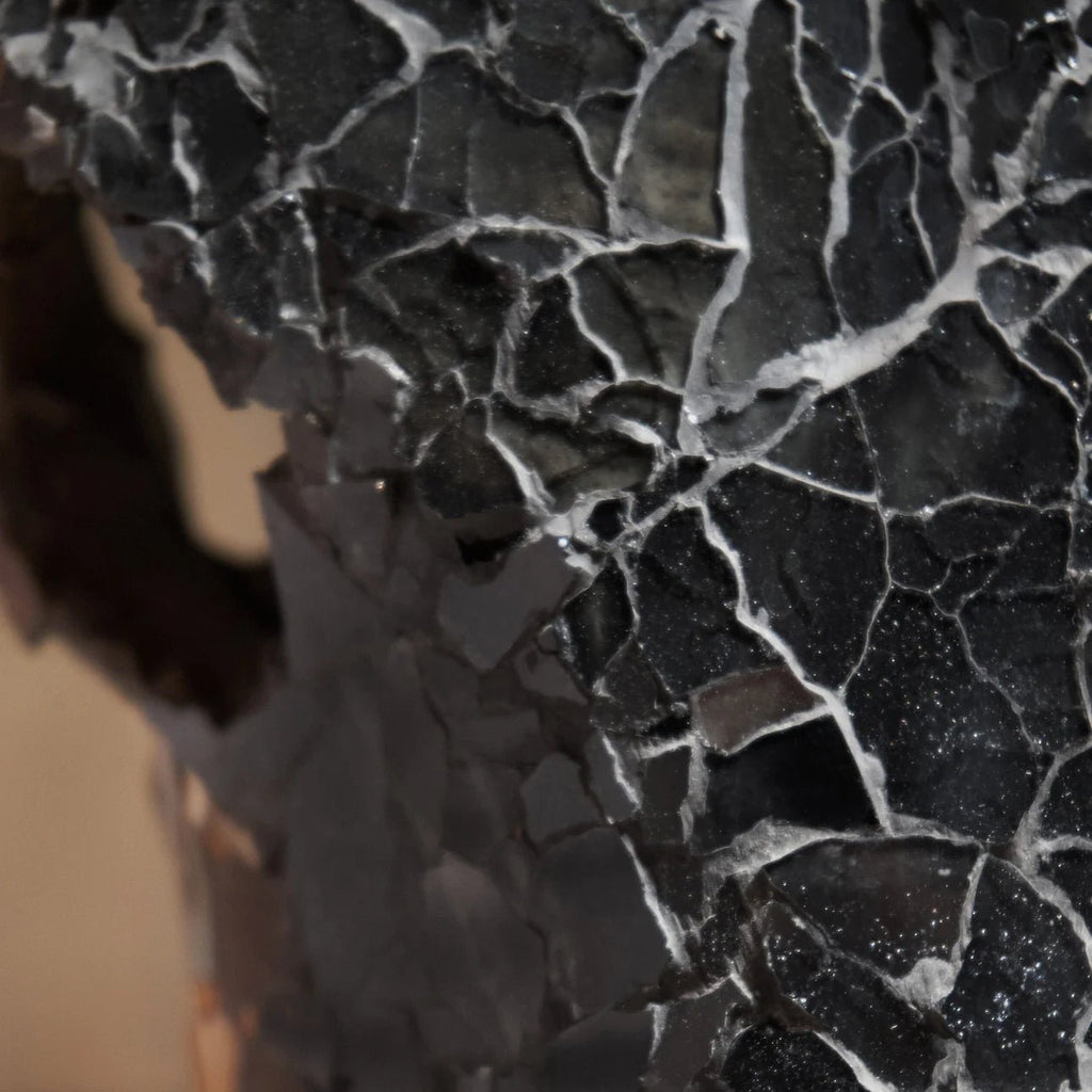Black Glass Mosaic Steer Skull - Your Western Decor