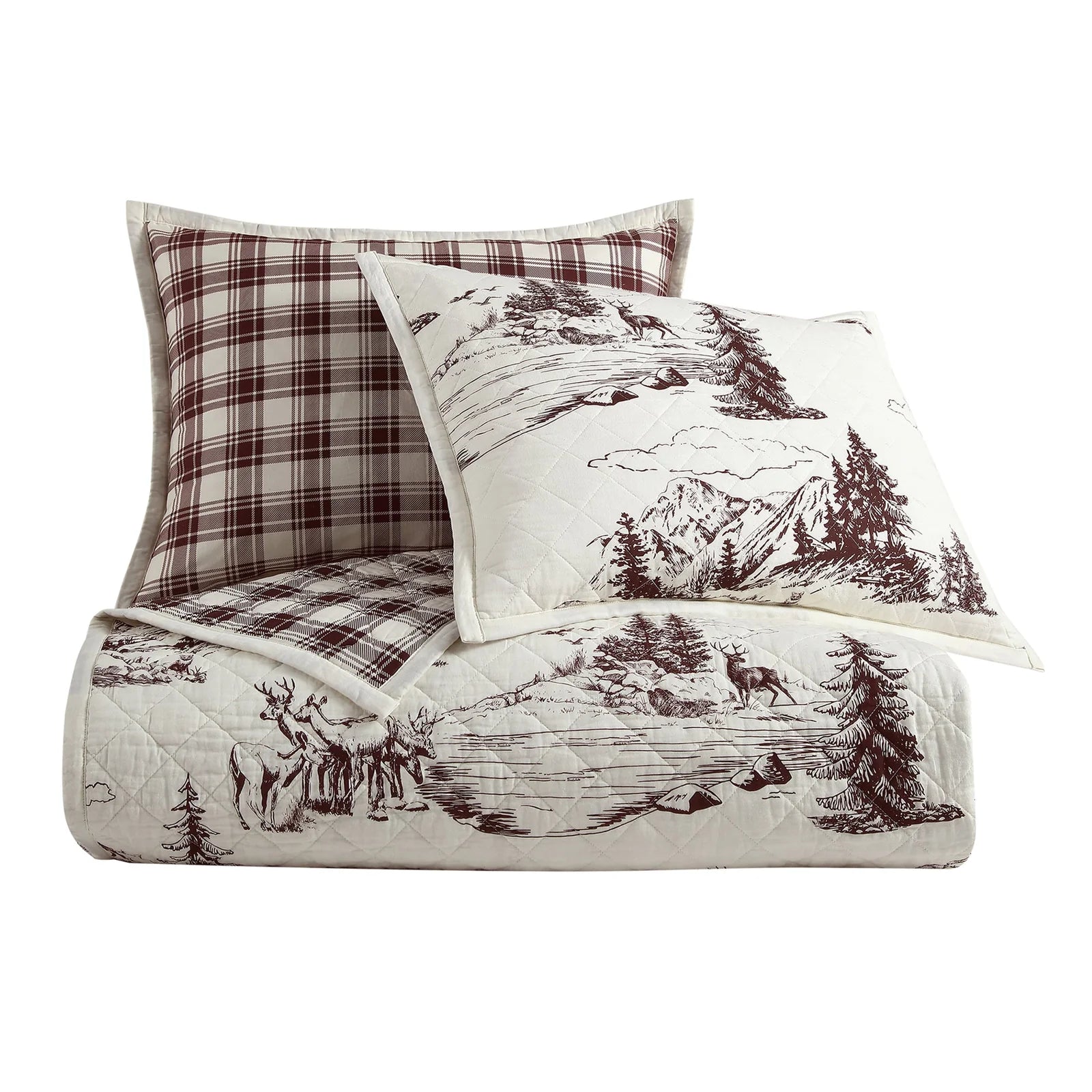 Mountain Pine Reversible Quilt Set - Your Western Decor