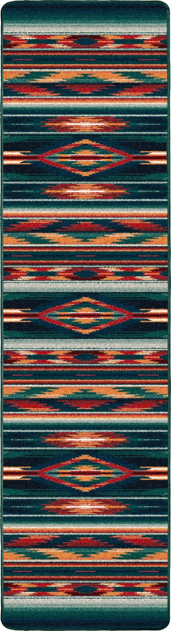 Multi Emerald Floor Runners - Rugs made in the USA - Your Western Decor