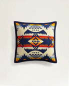 Nehalem Throw Pillows - Navy Color - Reverse Pattern - 16" x 16" - Wool Fabric - Your Western Decor