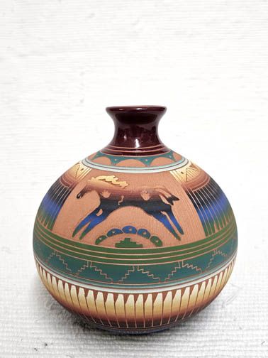 Navajo Horse Red Clay Smoke Pot - Your Western Decor