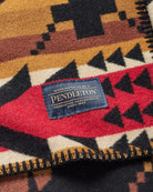 Nehalem Saddle Blanket Black - Wool & Cotton - Black, Red, White & Brown - Pendleton Woolen Mills - Your Western Decor