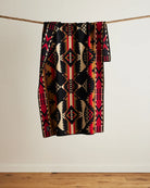 Nehalem Saddle Blanket Black - Wool & Cotton - Black, Red, White & Brown - Pendleton Woolen Mills - Your Western Decor