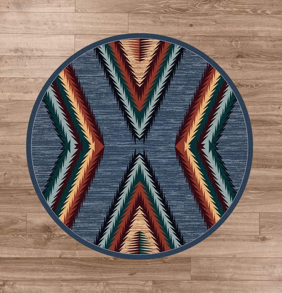 Razzle forester round area rug 8' - Made in the USA - Your Western Decor