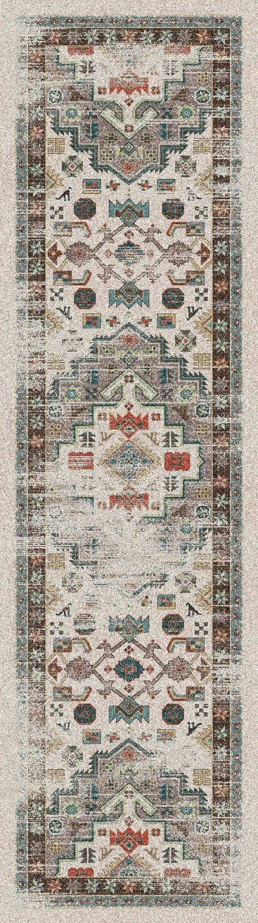 Persian Version Distressed Floor Runner - Made in the USA - Your Western Decor