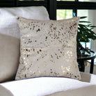 Off-White Gold Acid Wash Cowhide Pillow - Your Western Decor