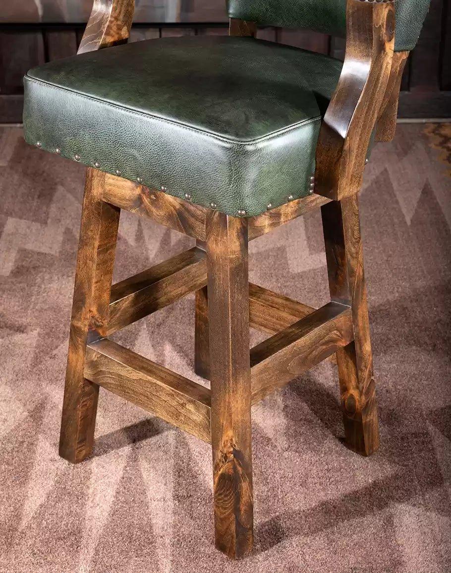 Olive & Axis Boot Stitch Swivel Stool made in the USA - Your Western Decor