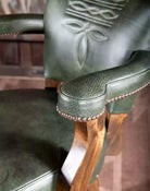 Olive & Axis Boot Stitch Swivel Stool made in the USA - Your Western Decor