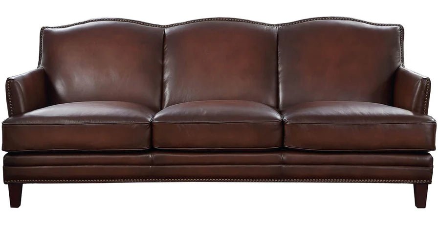 Oxford Brown Leather Sofa - Your Western decor