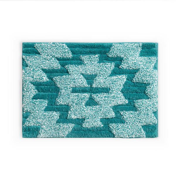 Pagosa Springs Bath Rugs - Pendleton Pagosa Design - Turquoise - Tufted Design - 17"x24" - Your Western Decor