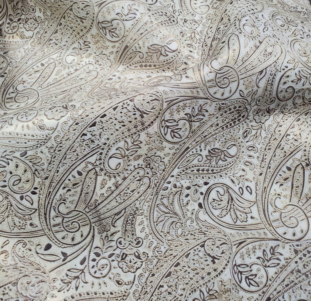 Paisley Golden Oyster Embossed Leather | Your Western Decor