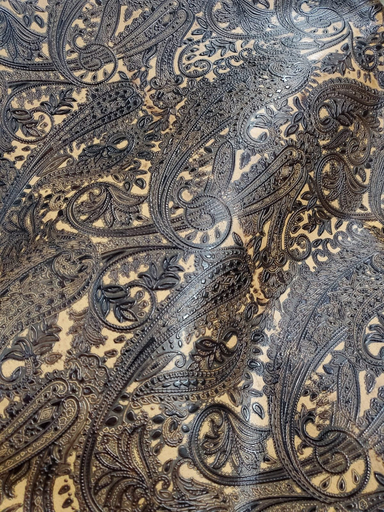 Paisley Sepia Embossed Leather | Your Western Decor