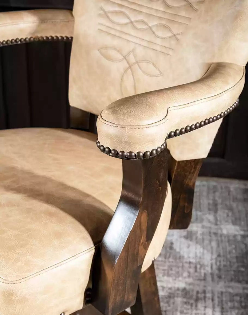American made luxury Palomino Panache Western Swivel Bar Chair - Your Western Decor