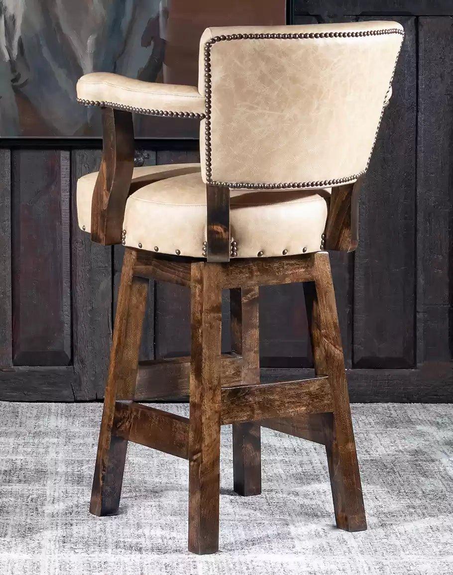 American made luxury Palomino Panache Western Swivel Bar Chair - Your Western Decor