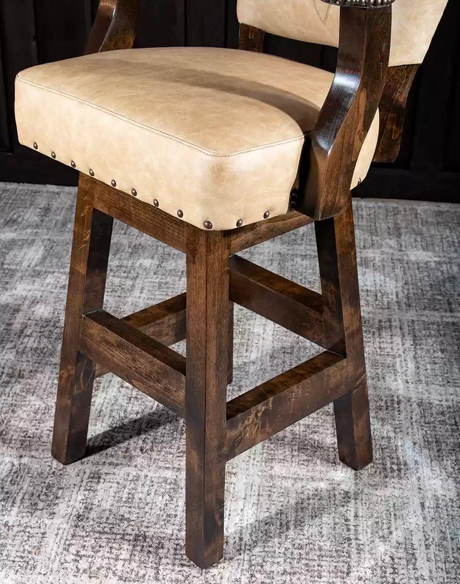 American made luxury Palomino Panache Western Swivel Bar Chair - Your Western Decor