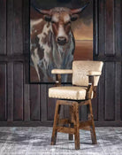 American made luxury Palomino Panache Western Swivel Bar Chair - Your Western Decor