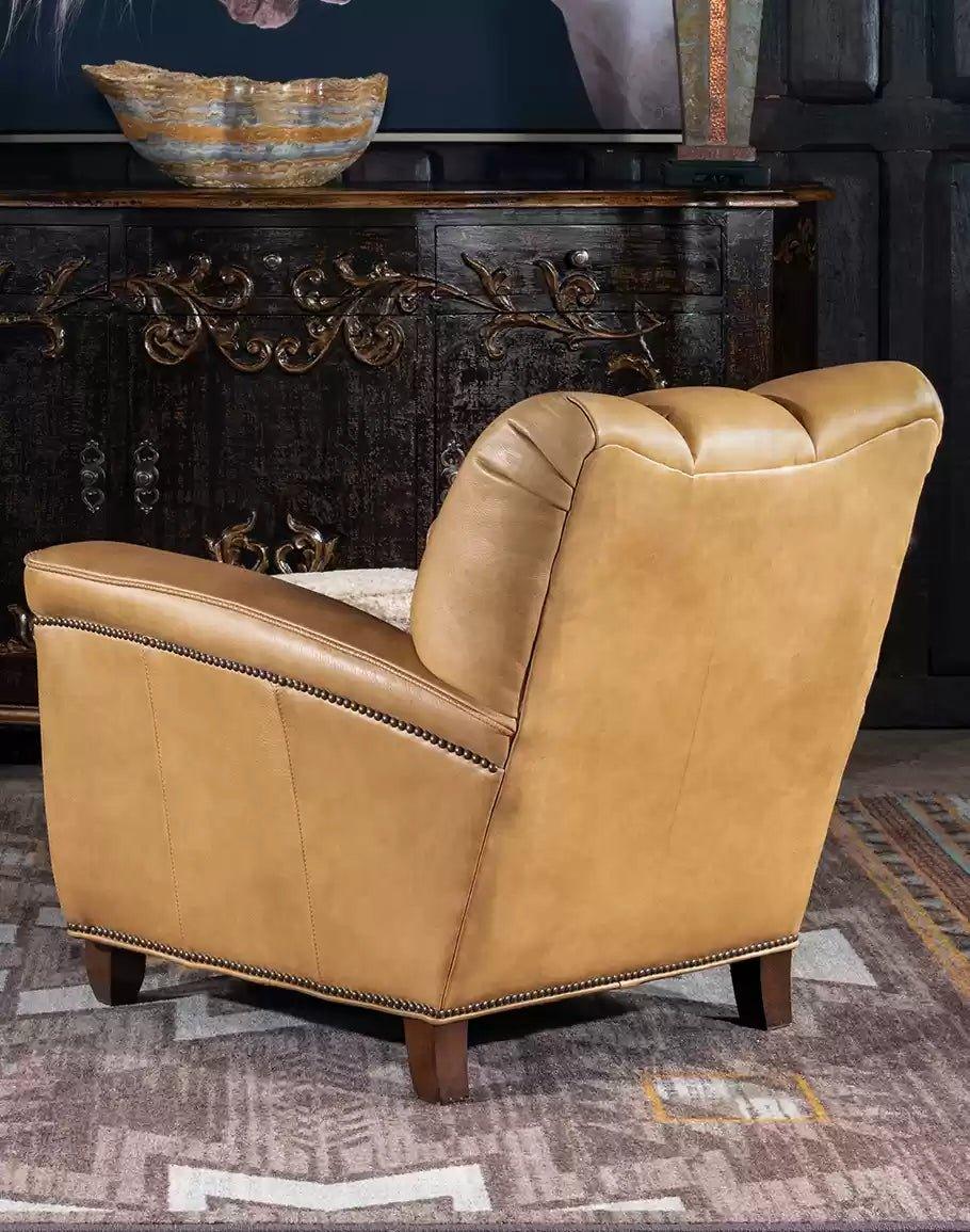 American made Palomino Shearling Leather Club Chair - Your Western Decor