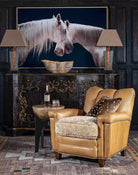 American made Palomino Shearling Leather Club Chair - Your Western Decor