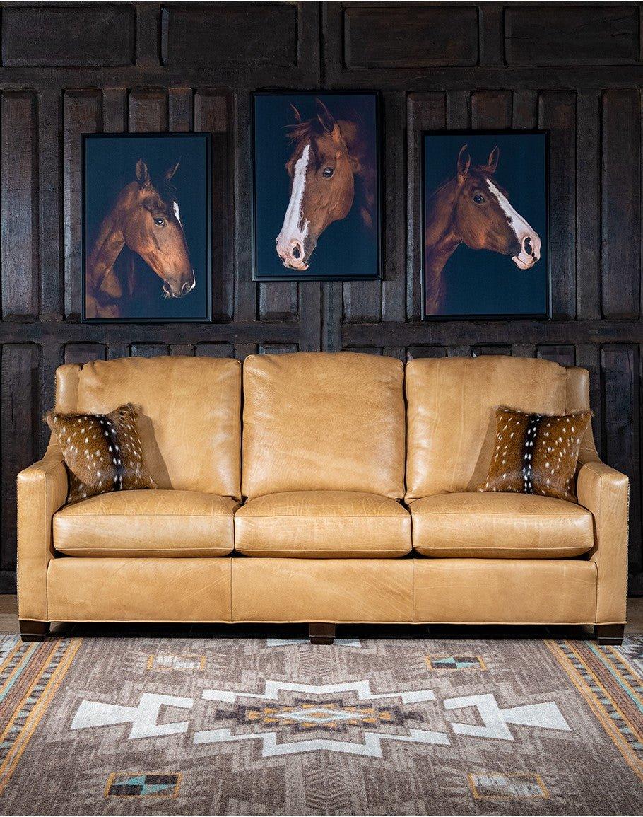 Palomino Panache Leather Sofa - Your Western Decor