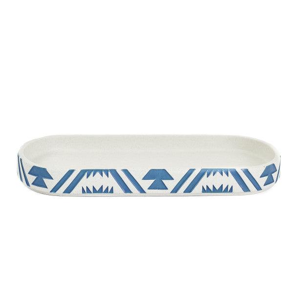 Pendleton Shifting Dunes Bath Tray - Bath Accessories - Blue & White - Ceramic - Pendleton Design - Your Western Decor