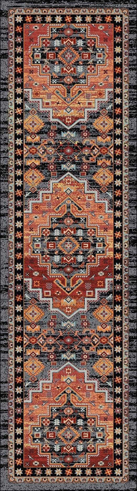 Persian Version Floor Runner - Made in the USA - Your Western Decor, LLC