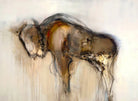 Abstract Petroglyph Canvas Bison Art