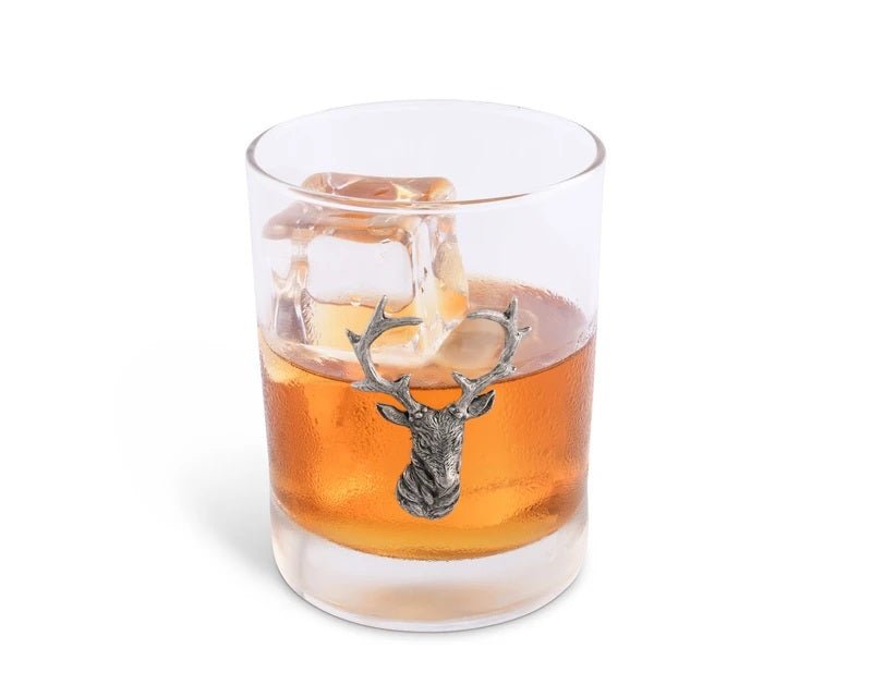 Pewter Elk Double Old Fashioned Glasses - Your Western Decor
