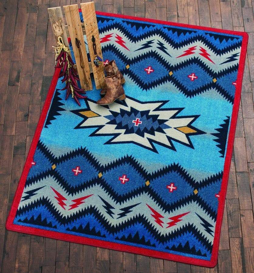 Southwest Denim Area Rug 5'x8' - Made in the USA - Your Western Decor