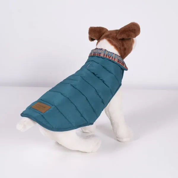 Pilot Rock Puffer Dog Coat by Pendleton Teal - Your Western Decor