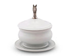 Horse Head Porcelain Lidded Bowl - Your Western Decor