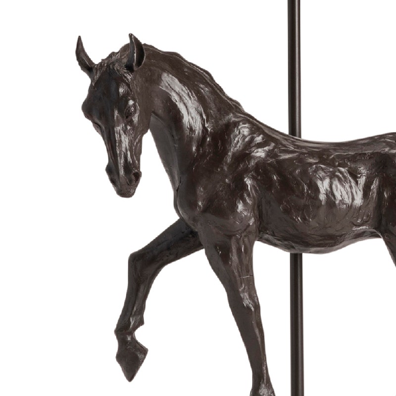 Bronze horse table lamp with shade - Your Western Decor