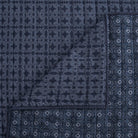 Dark blue patterned reversible quilt - Your Western Decor