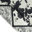 Cowhide Print Reversible Quilt Set Black/White - Western Bedding Detail - Your Western Decor