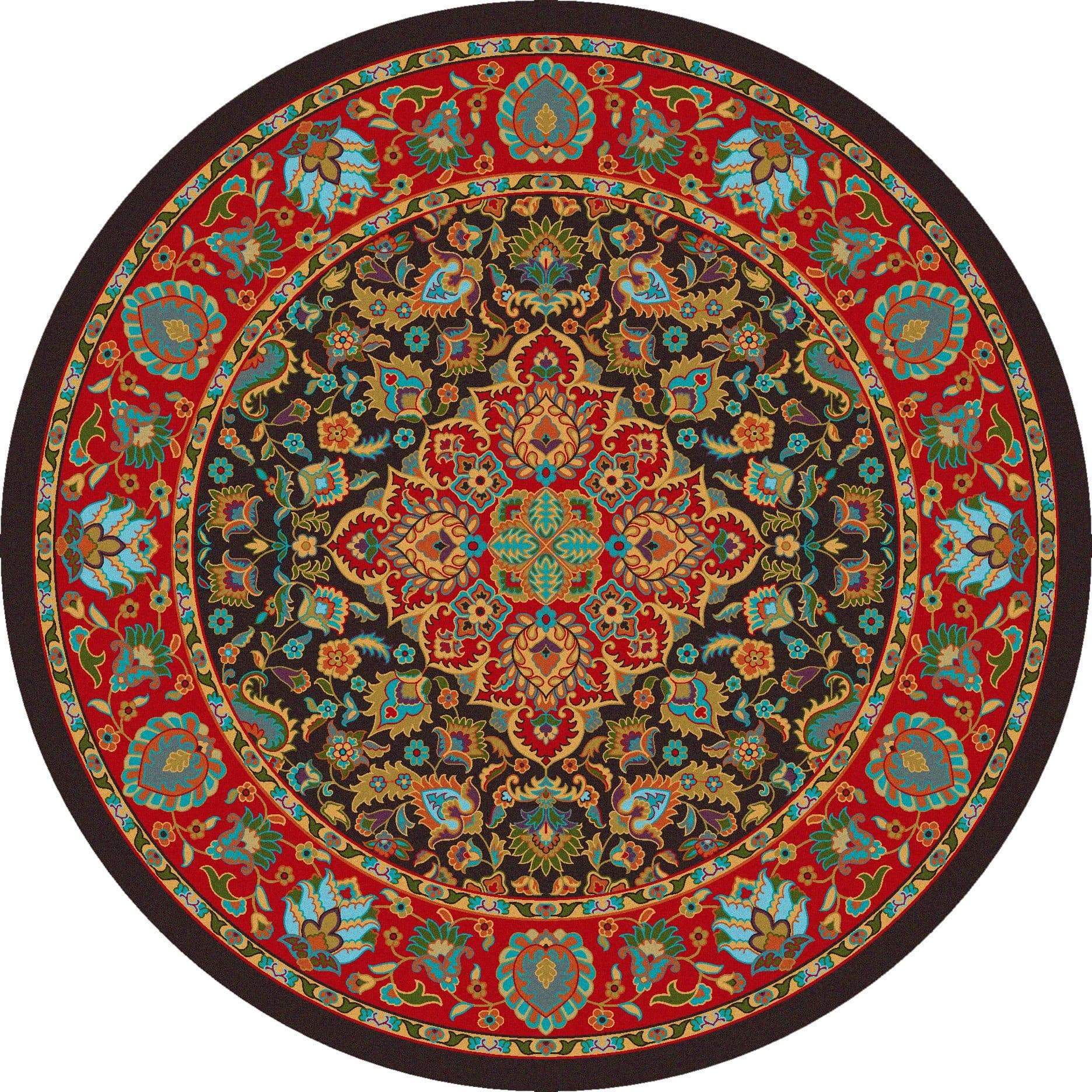 Persian Montreal Desert 8' Round Area Rug - Made in the USA - Your Western Decor, LLC