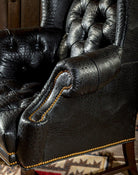 Raven Leather Tufted Chair - Your Western Decor