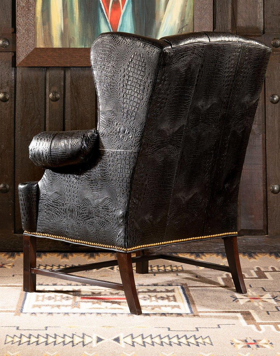 Raven Leather Tufted Chair - Your Western Decor