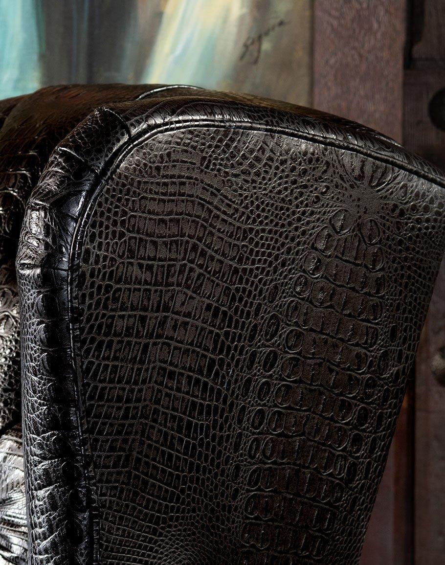 Raven Leather Tufted Chair - Your Western Decor