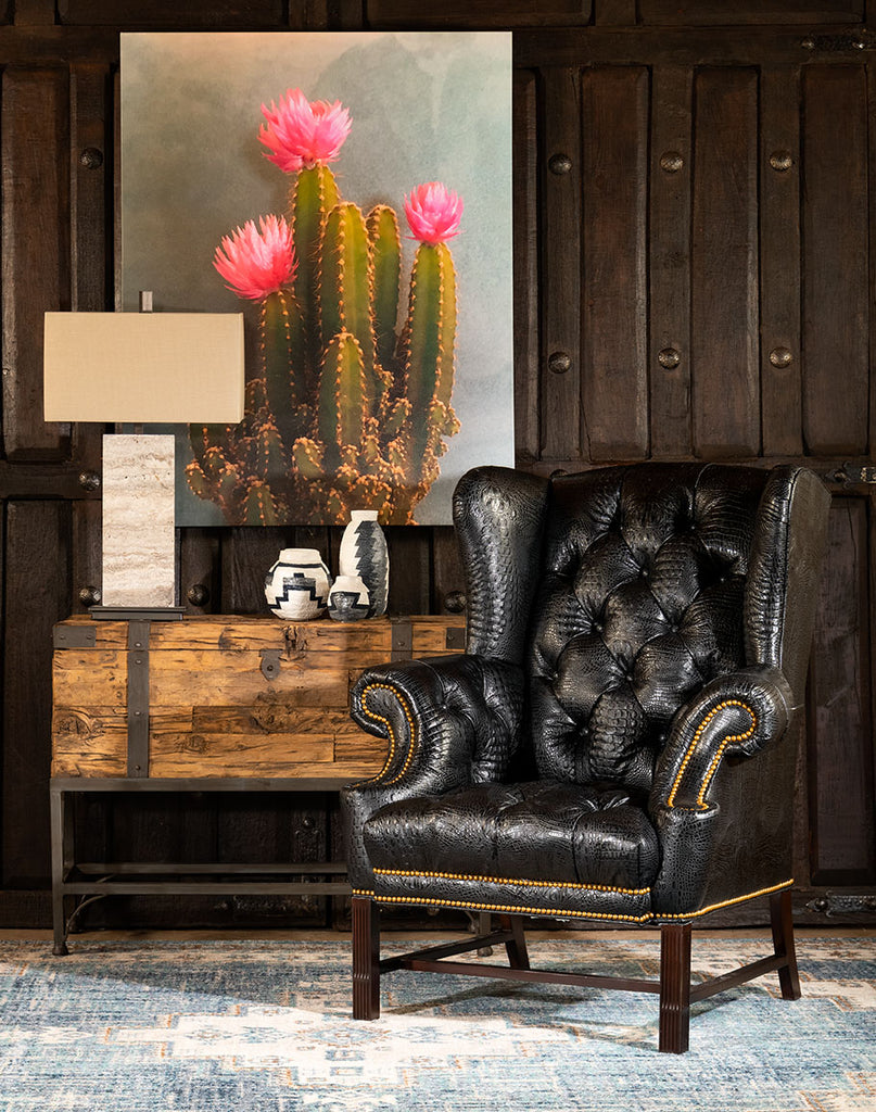 Raven Leather Tufted Chair - Your Western Decor