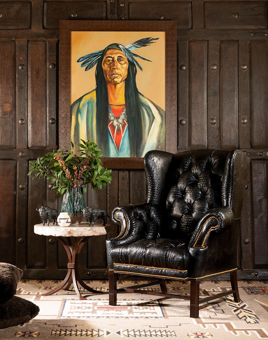 Raven Leather Tufted Chair - Your Western Decor