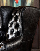 Raven Leather Tufted Chair - Your Western Decor