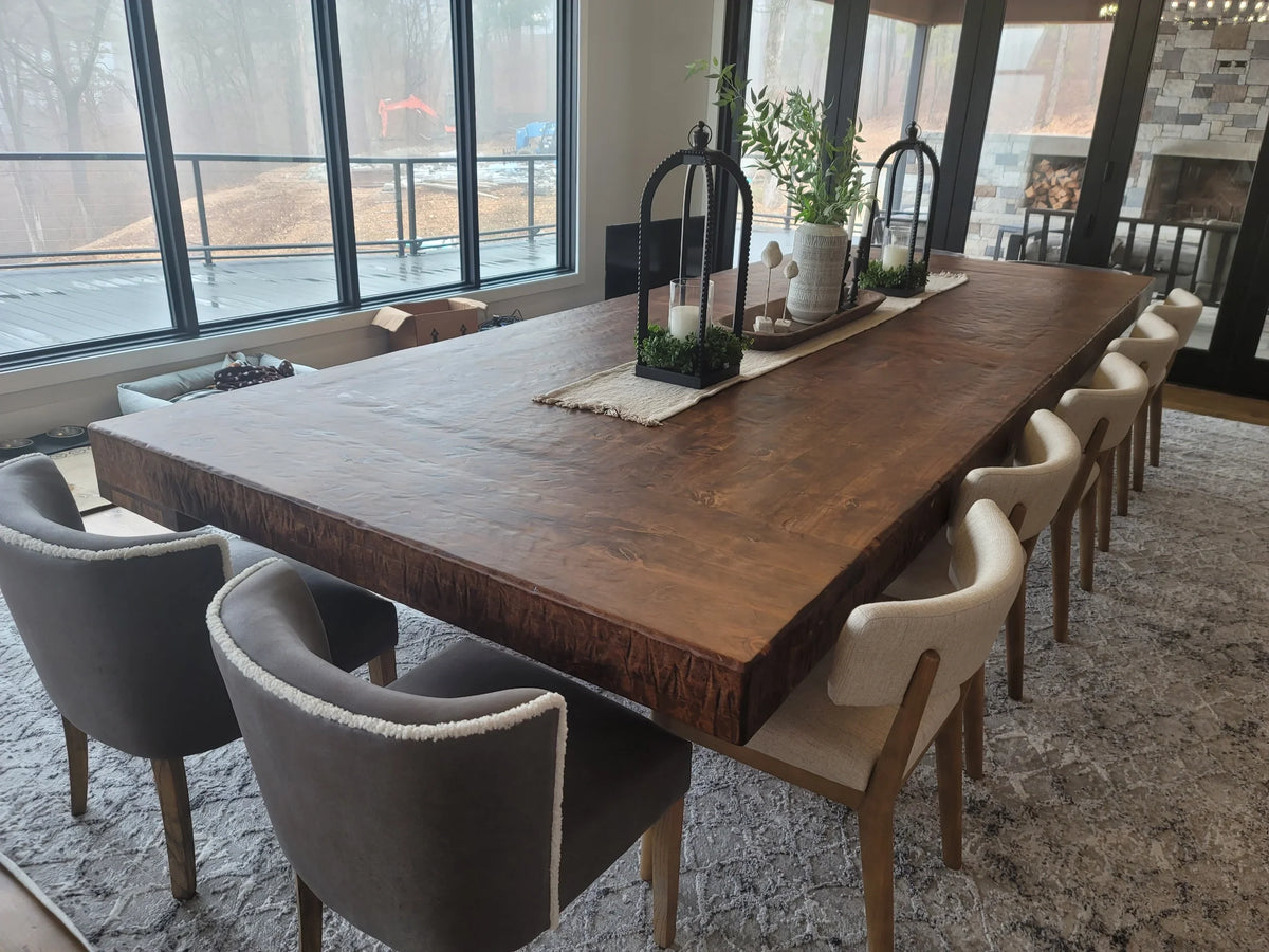 Knotty Alder Wood Rustic Dining Table | Your Western Decor